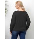 Plus Size Solid Twisted Boatneck Long Sleeve Tops Plus Size Solid Twisted Boatneck Long Sleeve Tops