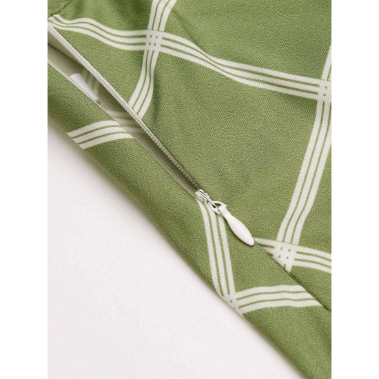 Green Plaid Swing Skirt Green Plaid Swing Skirt
