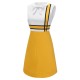 White & Yellow Bowknot Patchwork Dress White & Yellow Bowknot Patchwork Dress