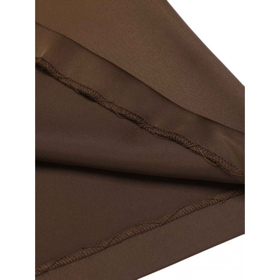 Coffee High Waist Solid Skirt Coffee High Waist Solid Skirt