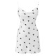 White Heart Pattern Strap Nightgowns White Heart Pattern Strap Nightgowns