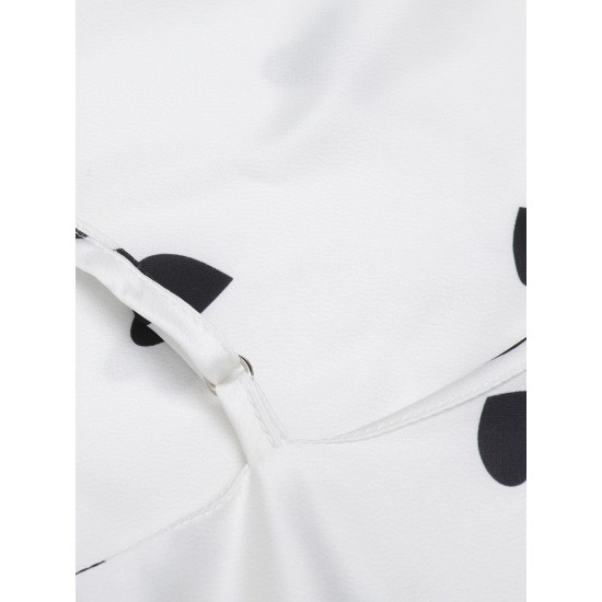 White Heart Pattern Strap Nightgowns White Heart Pattern Strap Nightgowns