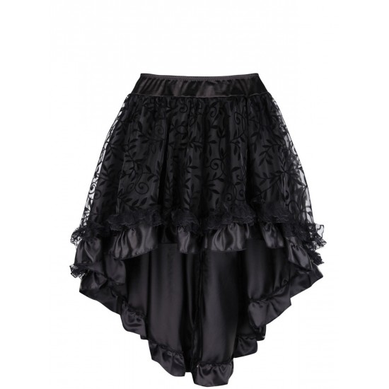 Mesh Ruffles Hem High Low Skirt Mesh Ruffles Hem High Low Skirt
