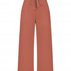  Solid Hight Waist Wideleg Pants