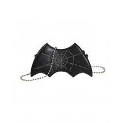 Halloween Diamond Spider Web Bat Shape Bag