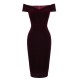 Wine Red Velvet Bodycon Vintage Dress Wine Red Velvet Bodycon Vintage Dress