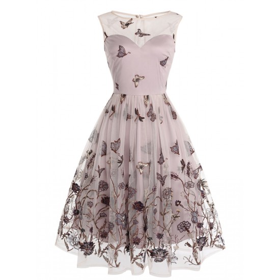 Purple Butterfly Lace Swing Dress Purple Butterfly Lace Swing Dress