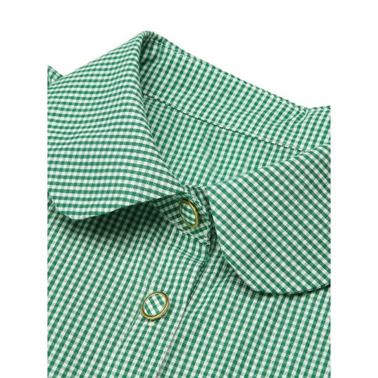 Green Plaid Short Sleeve Shirt Green Plaid Short Sleeve Shirt