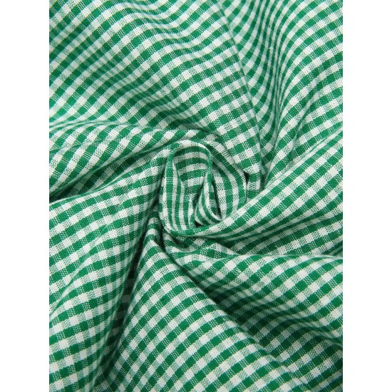 Green Plaid Short Sleeve Shirt Green Plaid Short Sleeve Shirt