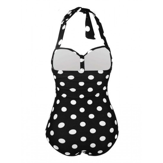 Halter Polka Dot One-Piece Swimsuit Halter Polka Dot One-Piece Swimsuit
