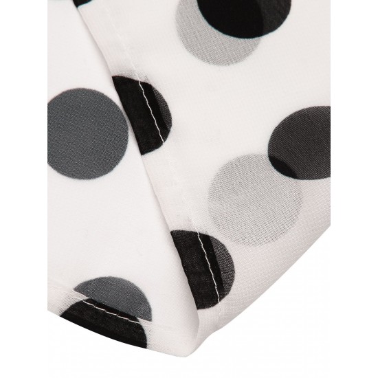 Black&White Polka Dots Long Cover-up Black&White Polka Dots Long Cover-up